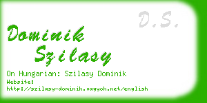 dominik szilasy business card